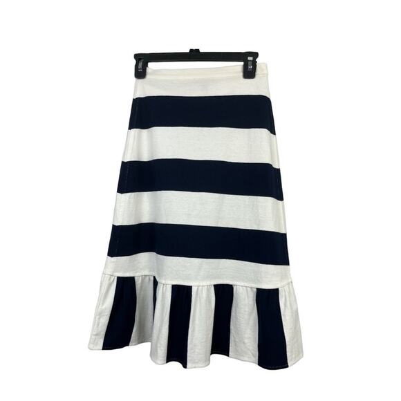 J. Crew Women's Navy/White Striped Cropped Tank Top XS/Rugby Knit Wrap Skirt XXS - Picture 12 of 14
